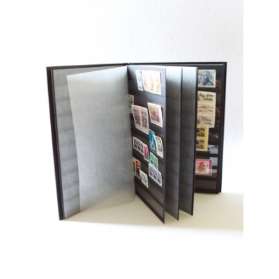 Альбом для марок (кляссер BASIC). A4. 8 листов (16 страниц) из чёрного картона. Leuchtturm, черный