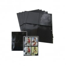 Лист двухсторонний для открыток, фото и бон на 4 ячейки, на черной основе (формат Grand)  Квадрат
