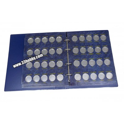 Альбом для хранения памятных 10-руб. биметаллических монет России с 2000-2018 гг, с листами капсульного типа.