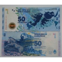 50 песо 2015 год Аргентина. Мальвинские острова