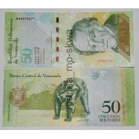Банкнота Венесуэла 50 боливаров 2009 год, пресс