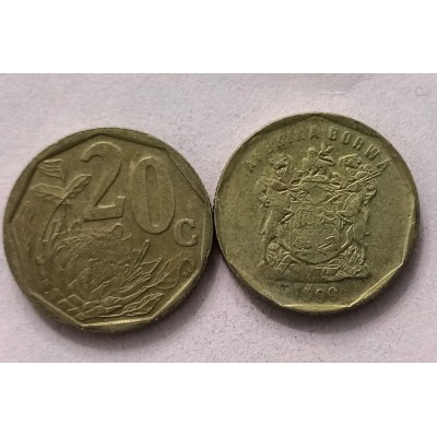 20 центов 1999 год. ЮАР 