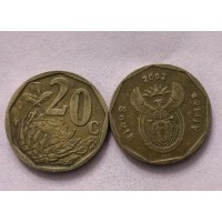 20 центов 2002 год. ЮАР «South Africa»