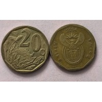 20 центов 2004 год. ЮАР «Afrika Borwa»