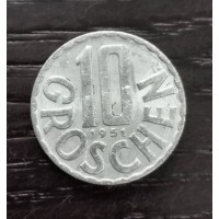 10 грошей 1951 год. Австрия.