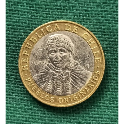 100 песо 2012 год. Чили