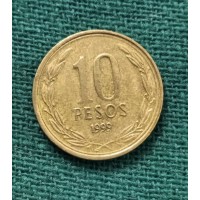 10 песо 1999 год. Чили