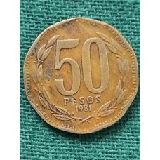 50 песо 1981 год. Чили