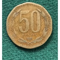 50 песо 1989 год. Чили