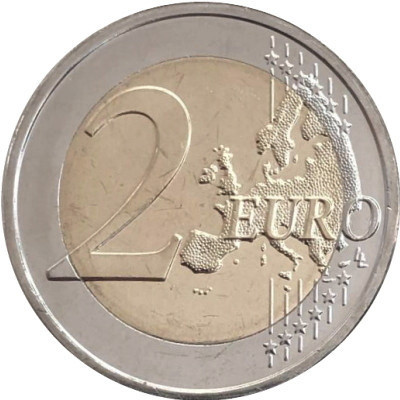2 евро 2022 год. Италия. 35 лет программе Эразмус.