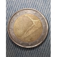 2 евро 2011 год. Финляндия. 200 летие Банка Финляндии.