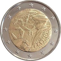 2 евро 2022 год. Финляндия. 35 лет программе Эразмус