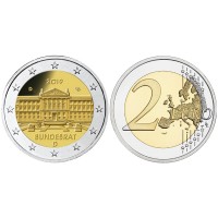  2 евро 2019 год. Германия. 70 лет Бундесрату. (D)