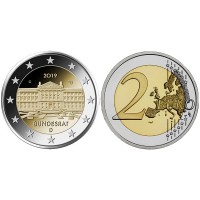 2 евро 2019 год. Германия. 70 лет Бундесрату. (G)