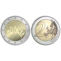  2 евро 2023 год. Литва. Вместе с Украиной