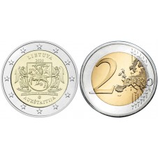 2 евро 2020 год. Литва. Аукштайтия
