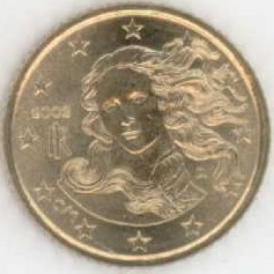 10 евроцентов 2002 год. Италия, унц
