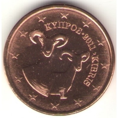 1 Евроцент 2011 год. Кипр