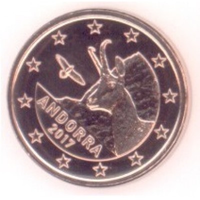 1 евроцент 2017 год. Андорра