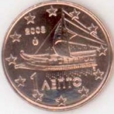 1 евроцент 2008 год. Греция