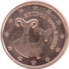 1 Евроцент 2009 год. Кипр