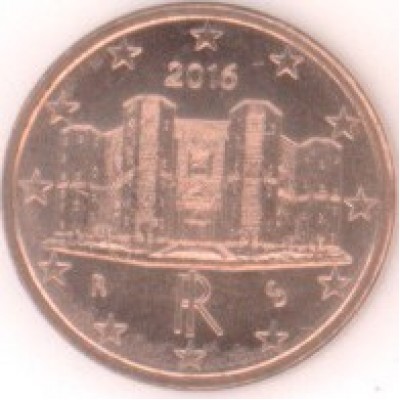 1 евроцент 2016 год. Италия