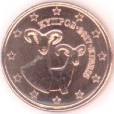 1 Евроцент 2017 год. Кипр