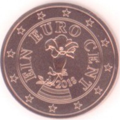 1 евроцент 2018 год. Австрия