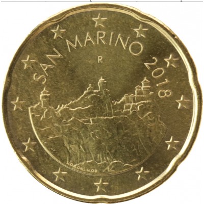 20 евроцентов 2018 год. Сан-Марино