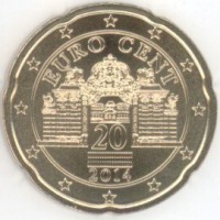 20 Евроцентов 2014 год. Австрия
