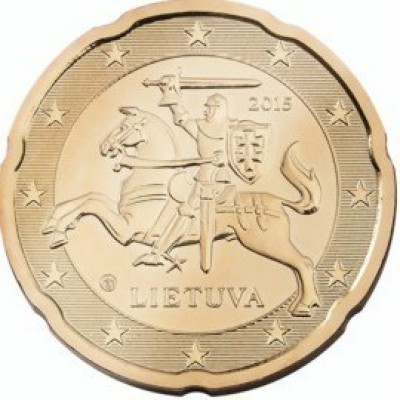 20 евроцентов 2017 год. Литва.