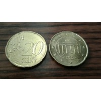 20 Евроцентов 2002 год. Германия (двор G)