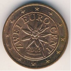 2 евроцента 2005 год. Австрия