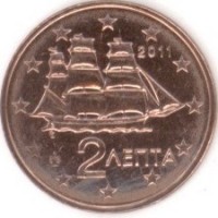 2 евроцента 2011 год. Греция