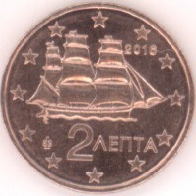 2 евроцента 2016 год. Греция