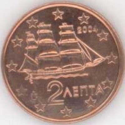 2 евроцента 2004 год. Греция