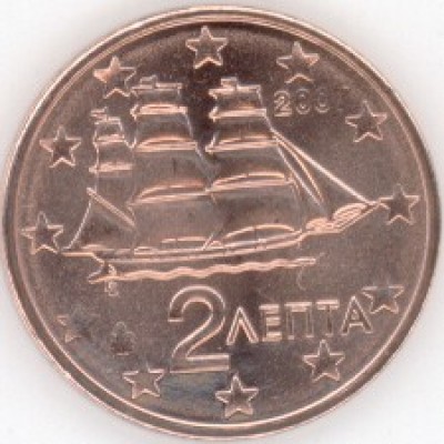 2 Евроцента 2007 год. Греция