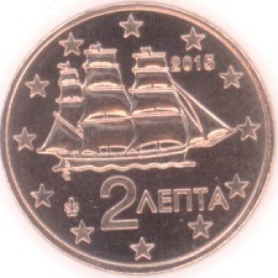 2 евроцента 2015 год. Греция