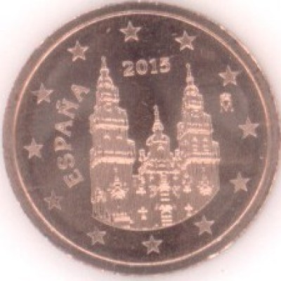 2 евроцента 2015 год. Испания