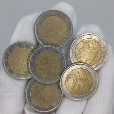 2 евро 2002 год. Италия (из оборота)