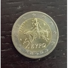 2 евро 2002 год. Греция 