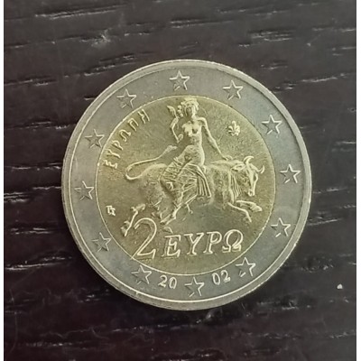 2 евро 2002 год. Греция 