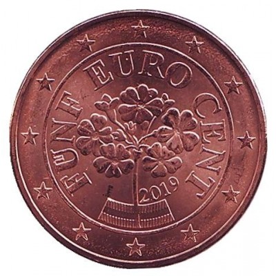 5 евроцентов 2019 год. Австрия