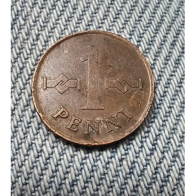 1 пенни 1967 год. Финляндия 