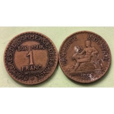 1 франк 1923  год. Франция
