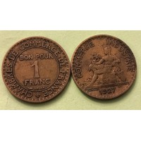 1 франк 1927  год. Франция