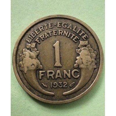 1 франк 1932 год. Франция