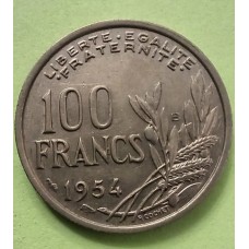  100 франков 1954 год. Франция "В"