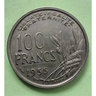  100 франков 1955 год. Франция "В"