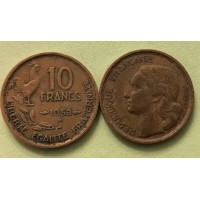10 франков 1953 год. Франция "В"